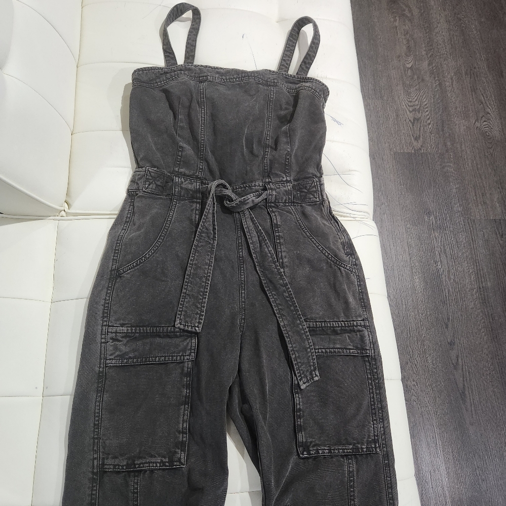 Free People Women's Black Denim Jumpsuit Size S NWT